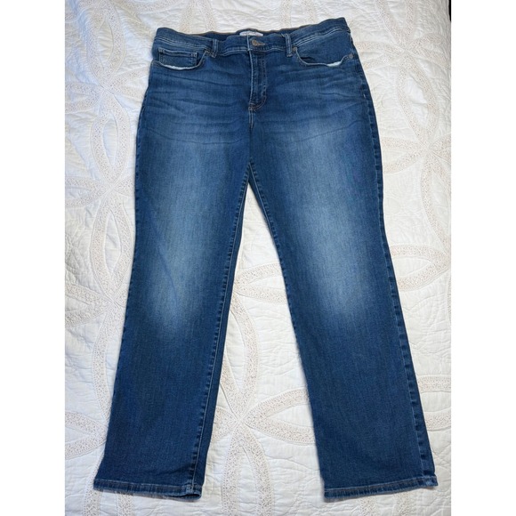 Lucky Brand Sweet Mid Rise Straight Women 16/33 (28.5") R Blue Denim Jeans - Picture 2 of 8